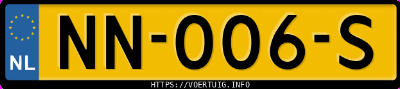 Kenteken afbeelding van NN006S, grijze Audi A2