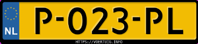 Kenteken afbeelding van P023PL, zwarte Audi A7 55 Tfsi E Quattro
