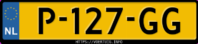 Kenteken afbeelding van P127GG, grijze Audi Q4 40 E-Tron