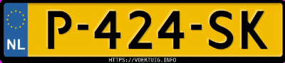 Kenteken afbeelding van P424SK, zwarte Audi E-TRON Gt Quattro