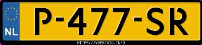 Kenteken afbeelding van P477SR, grijze Audi Q4 40 E-Tron