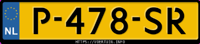 Kenteken afbeelding van P478SR, zwarte Audi Q4 40 E-Tron