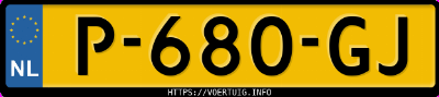Kenteken afbeelding van P680GJ, grijze Audi E-TRON 55 Quattro