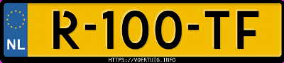 Kenteken afbeelding van R100TF, grijze Audi A3