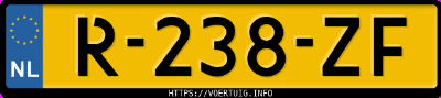 Kenteken afbeelding van R238ZF, witte Audi A3 Sportback 30 Tfsi