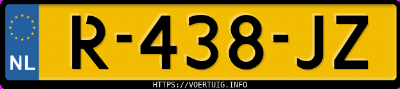 Kenteken afbeelding van R438JZ, blauwe Audi Q3 Quattro