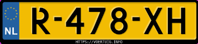 Kenteken afbeelding van R478XH, grijze Audi A3 Limousine