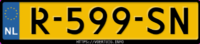 Kenteken afbeelding van R599SN, zwarte Audi Q4 35 E-Tron