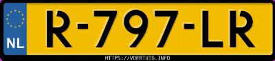 Kenteken afbeelding van R797LR, grijze Audi Q4 Sportback 40 E-Tron