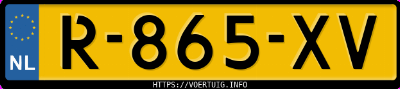 Kenteken afbeelding van R865XV, blauwe Audi A4 Limousine 35 Tfsi