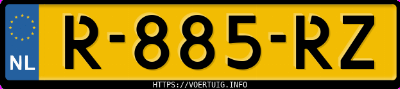 Kenteken afbeelding van R885RZ, grijze Audi A4 Limousine 35 Tfsi