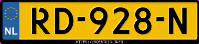 Kenteken afbeelding van RD928N, zwarte Audi A6