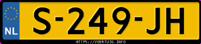 Kenteken afbeelding van S249JH, grijze Audi Q4 Sportback 35 E-Tron