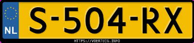 Kenteken afbeelding van S504RX, grijze Audi Q2 35 Tfsi