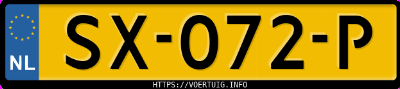 Kenteken afbeelding van SX072P, grijze Audi A4 Quattro