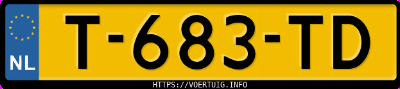 Kenteken afbeelding van T683TD, grijze Audi Q4 40 E-Tron