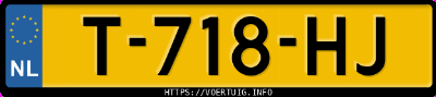 Kenteken afbeelding van T718HJ, blauwe Audi S4 Avant Quattro 3.0tfsi