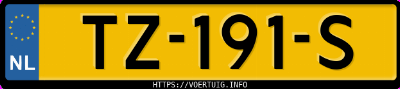 Kenteken afbeelding van TZ191S, witte Audi Tt Roadster 2.0t