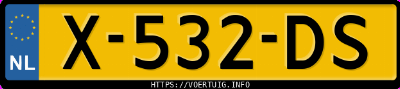 Kenteken afbeelding van X532DS, zwarte Audi Rs 6 Avant
