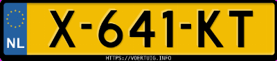 Kenteken afbeelding van X641KT, grijze Audi A4 Limousine 35 Tfsi