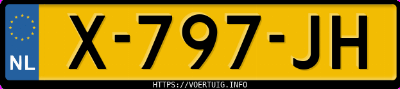 Kenteken afbeelding van X797JH, zwarte Audi A4 Limousine 35 Tfsi