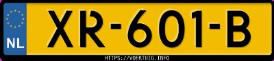Kenteken afbeelding van XR601B, grijze Audi A6 Avant 40 Tdi