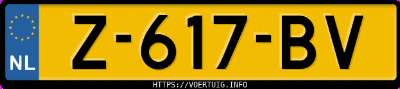Kenteken afbeelding van Z617BV, grijze Audi A3 Sportback Quattro 1.8tfsi