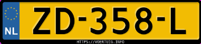 Kenteken afbeelding van ZD358L, grijze Audi A4 Limousine 35 Tfsi 35tfsi