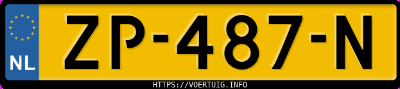 Kenteken afbeelding van ZP487N, grijze Audi A7 3.0tdi