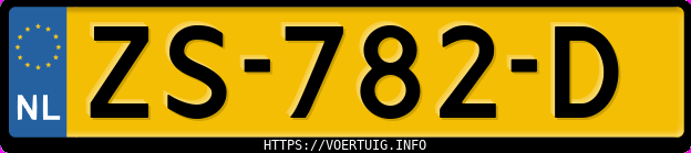 Kenteken afbeelding van ZS782D, grijze Audi A6 Avant