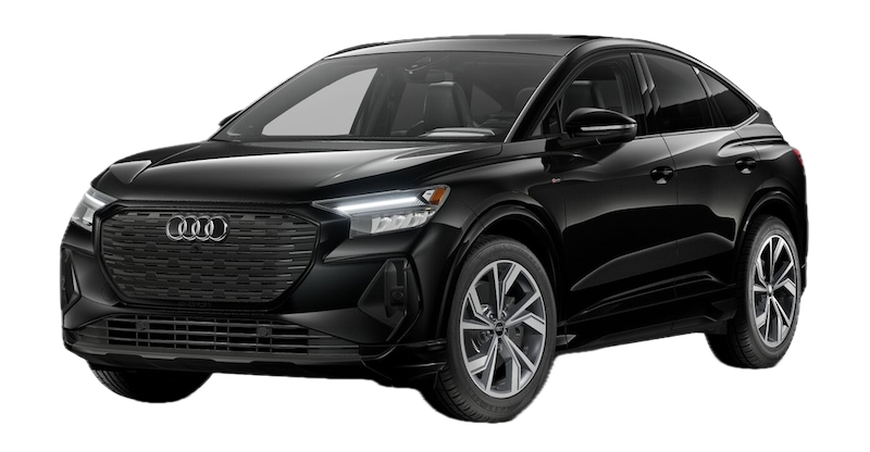 Afbeelding van Z342PL, zwarte Audi Q4 Sportback 45 E-Tron Quattro hatchback