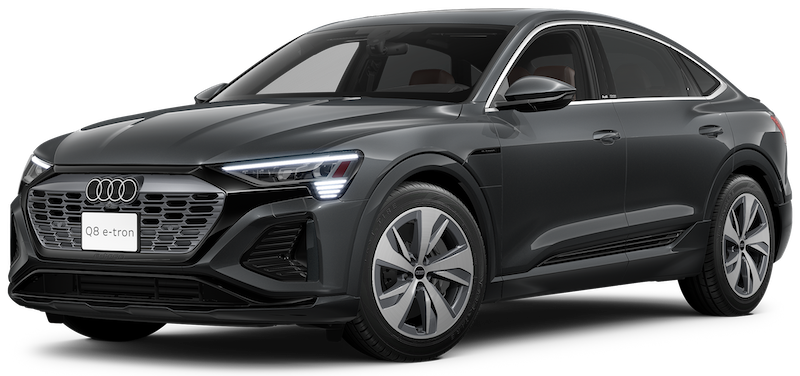 Afbeelding van T199KN, grijze Audi Q8 Sportback 50 E-Tron Quattro hatchback