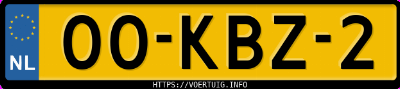 Kenteken afbeelding van 00KBZ2, zwarte BMW 5ER Reihe 530i
