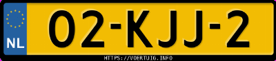 Kenteken afbeelding van 02KJJ2, zwarte BMW 6ER Reihe