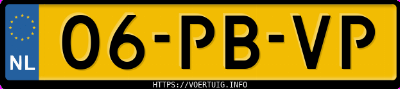 Kenteken afbeelding van 06PBVP, blauwe BMW 5ER Reihe