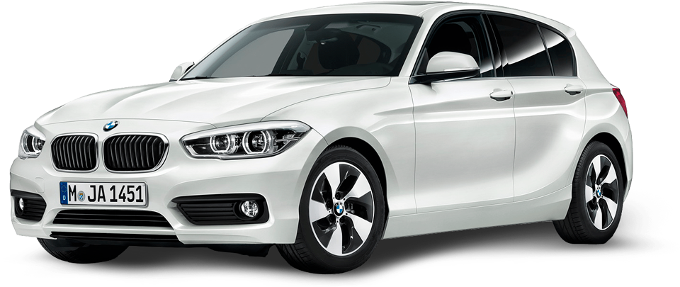 Afbeelding van X527RG, witte BMW 118I 5-Deurs Business Edition hatchback