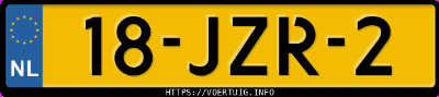 Kenteken afbeelding van 18JZR2, grijze BMW 3ER Reihe 316i