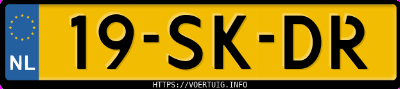 Kenteken afbeelding van 19SKDR, blauwe BMW 3ER Reihe 325i