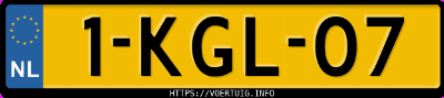 Kenteken afbeelding van 1KGL07, witte BMW 330D