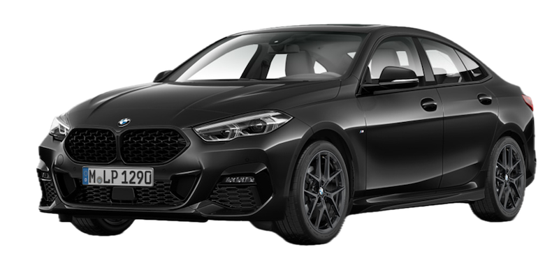 Afbeelding van HVV18B, zwarte BMW 220 Gran Coupé sedan