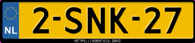 Kenteken afbeelding van 2SNK27, bruine BMW 320I Touring