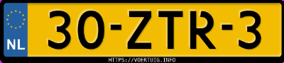 Kenteken afbeelding van 30ZTR3, blauwe BMW 5ER Reihe 528i