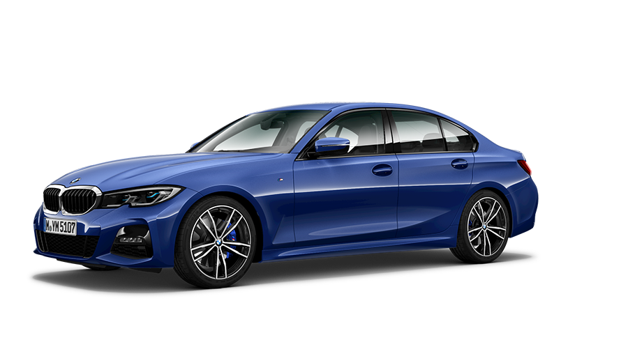 Afbeelding van N825BD, blauwe BMW 320E Sedan Business Edition Plus 