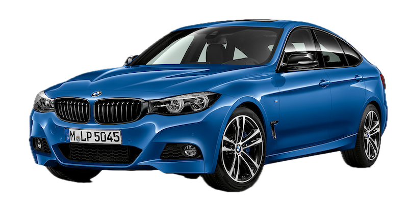 Afbeelding van JL162H, witte BMW 318D Gran Turismo sedan