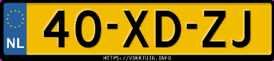 Kenteken afbeelding van 40XDZJ, grijze BMW 3ER Reihe 320i Touring