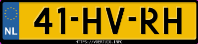 Kenteken afbeelding van 41HVRH, grijze BMW 7ER Reihe 745i