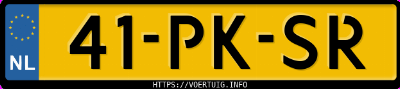 Kenteken afbeelding van 41PKSR, zwarte BMW M3