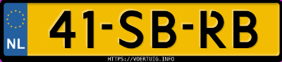 Kenteken afbeelding van 41SBRB, groene BMW 5ER Reihe 523i