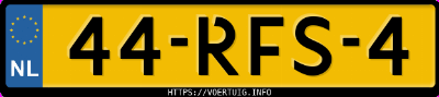Kenteken afbeelding van 44RFS4, blauwe BMW 318I Touring