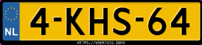 Kenteken afbeelding van 4KHS64, blauwe BMW 323 I